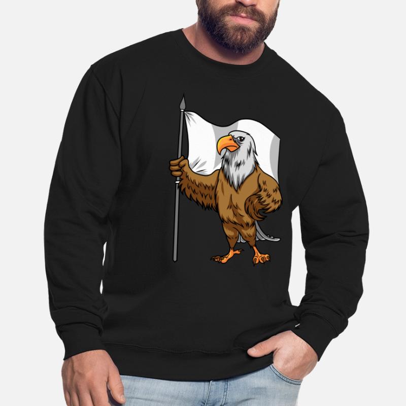Proud Eagle with Peace Flag Bald Eagle Unisex Sweatshirt