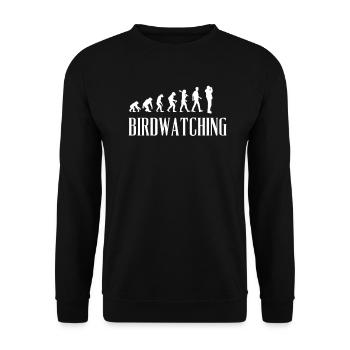 Birdwatching Evolution Gift Idea - Unisex Pullover - Schwarz - Vorne - Alina (178cm) & Michal (187cm)