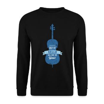 cello - Unisex Sweatshirt - black - Front - Alina (178cm) & Michal (187cm)