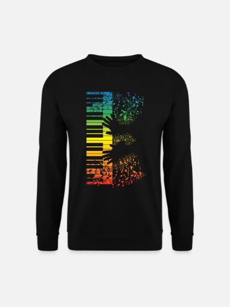 Keyboard Klavier Geschenk Musik Musiker Instrument - Unisex Pullover - Schwarz