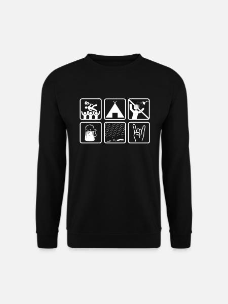 Lustiges Musik Festival Design - Unisex Pullover - Schwarz
