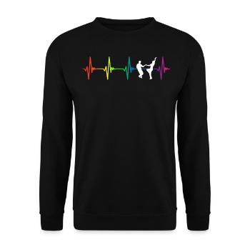Swing Dance Rainbow Heartbeat - Sweat-shirt Unisexe - noir - Devant - Alina (178cm) & Michal (187cm)