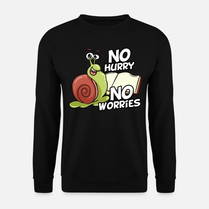 Relaxen Schnecke Chillen Entspannen Geschenk - Unisex Pullover - Schwarz