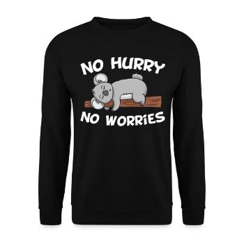 Relax Koala Bear Chill Relax Cadeau - Sweat-shirt Unisexe - noir - Devant - Alina (178cm) & Michal (187cm)