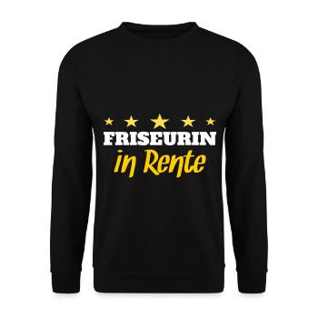 Friseur - Unisex Pullover - Schwarz - Vorne - Alina (178cm) & Michal (187cm)