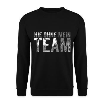 Cadeau de chemise de basket de football de sport - Sweat-shirt Unisexe - noir - Devant - Alina (178cm) & Michal (187cm)