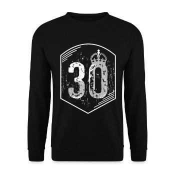 30e anniversaire - Sweat-shirt Unisexe - noir - Devant - Alina (178cm) & Michal (187cm)