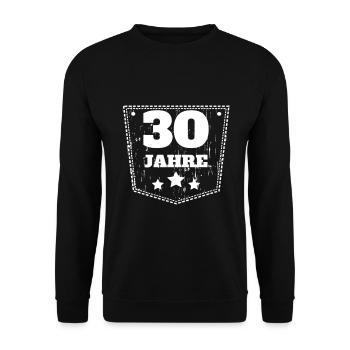 Birthday 30years gift idea party feast day - Unisex Sweatshirt - black - Front - Alina (178cm) & Michal (187cm)