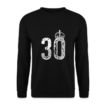 30e anniversaire - Sweat-shirt Unisexe - noir - Devant - Alina (178cm) & Michal (187cm)