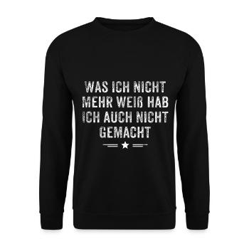 Funny gift T-shirt - Unisex Sweatshirt - black - Front - Alina (178cm) & Michal (187cm)
