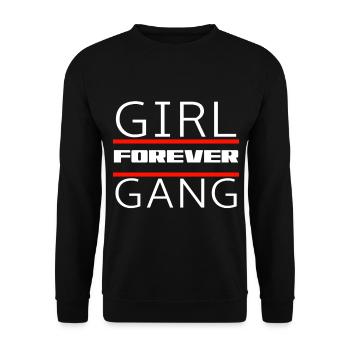 Girl forever gang team - Unisex Sweatshirt - black - Front - Alina (178cm) & Michal (187cm)