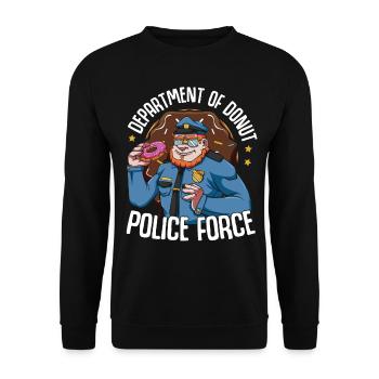 donut - Unisex Sweatshirt - black - Front - Alina (178cm) & Michal (187cm)
