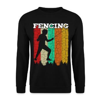 L’escrime - Sweat-shirt Unisexe - noir - Devant - Alina (178cm) & Michal (187cm)