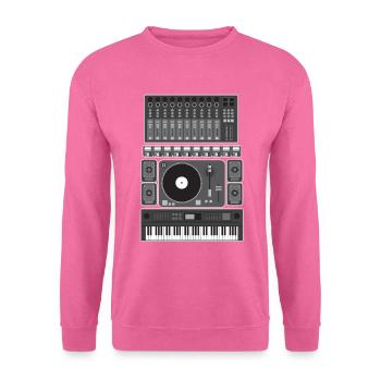 Synthesizer Old School Turntable Hip Hop Geschenk - Unisex Pullover - Pink - Vorne
