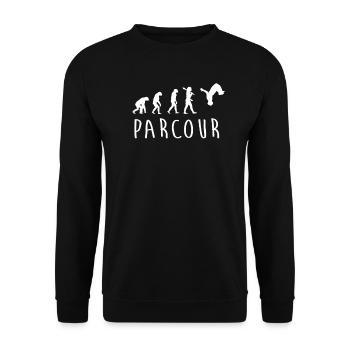 Parcour Evolution - Unisex Pullover - Schwarz - Vorne - Alina (178cm) & Michal (187cm)