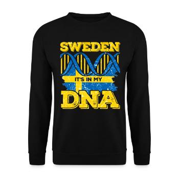 Suède Sverige Vikings flag ADN de Scandinavie - Sweat-shirt Unisexe - noir - Devant - Alina (178cm) & Michal (187cm)