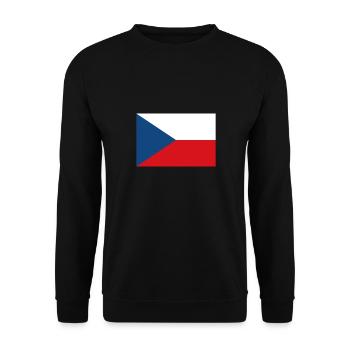 Tschechien Flagge Fahne tschechisch Prag Bier EU - Unisex Pullover - Schwarz - Vorne - Alina (178cm) & Michal (187cm)