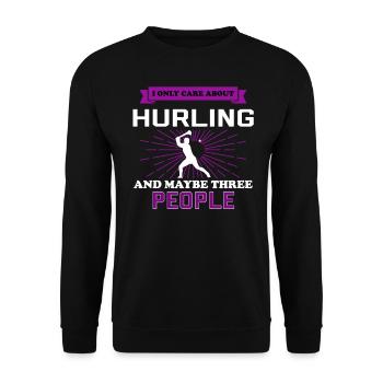 Hurling And Maybe 3 People - Unisex Pullover - Schwarz - Vorne - Alina (178cm) & Michal (187cm)