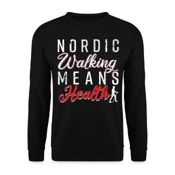 Nordic Walking - Unisex Sweatshirt - black - Front - Alina (178cm) & Michal (187cm)