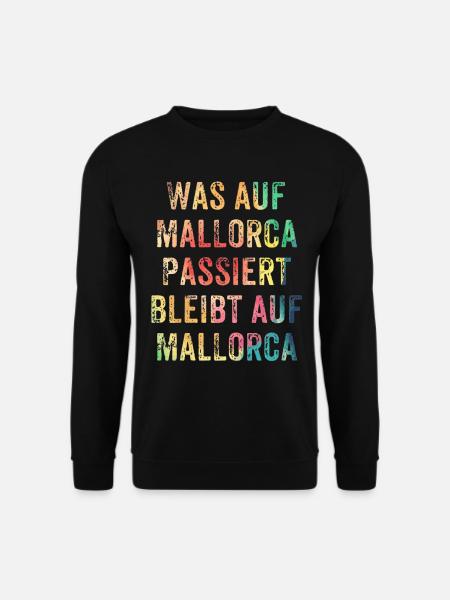 Mallorca Urlaub Sommerferien T-Shirt Geschenk - Unisex Pullover - Schwarz