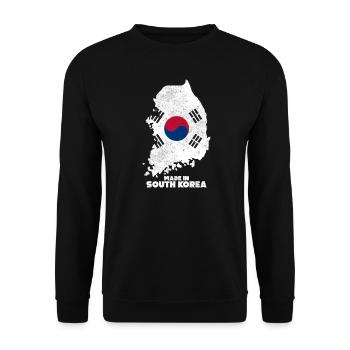 Südkorea Land Asien - Unisex Pullover - Schwarz - Vorne - Alina (178cm) & Michal (187cm)