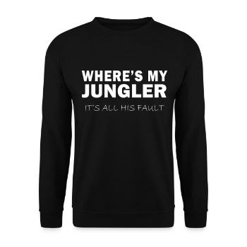 Funny League Legends Shirt LOL Merch Geschenk - Unisex Pullover - Schwarz - Vorne - Alina (178cm) & Michal (187cm)