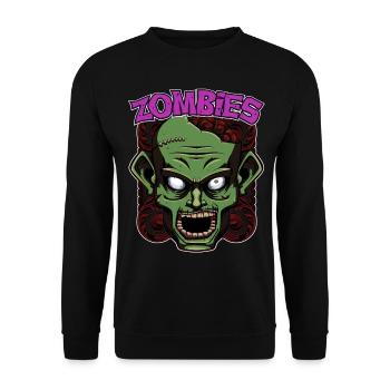 zombies - Sweat-shirt Unisexe - noir - Devant - Alina (178cm) & Michal (187cm)
