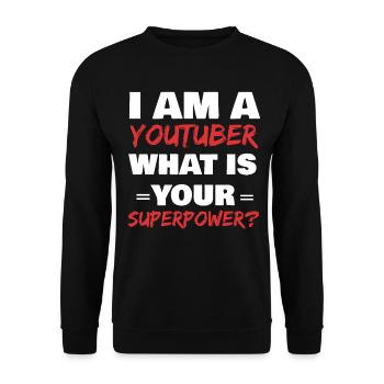 Youtuber Youtube Geschenkidee Freunde Beruf Hobby - Unisex Pullover - Schwarz - Vorne - Alina (178cm) & Michal (187cm)