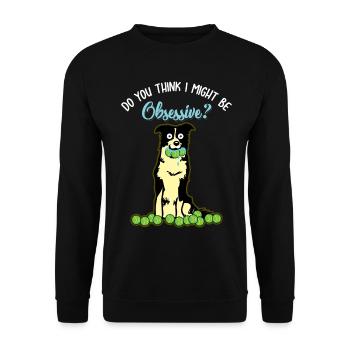 Border Collie Idée cadeau pour les propriétaires de chiens - Sweat-shirt Unisexe - noir - Devant - Alina (178cm) & Michal (187cm)