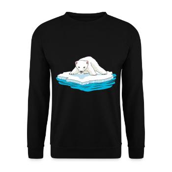 Petit ours polaire Bébé Enfants Wildlife Bear Zoo - Sweat-shirt Unisexe - noir - Devant - Alina (178cm) & Michal (187cm)