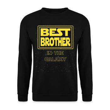 Best Brother in the Galaxy - Unisex Pullover - Schwarz - Vorne - Alina (178cm) & Michal (187cm)