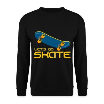 Skateboarder - Unisex Pullover - Schwarz - Vorne - Alina (178cm) & Michal (187cm)