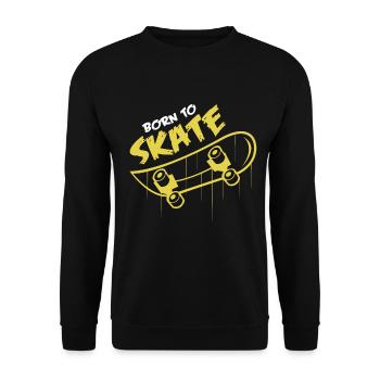 Skateboarder - Unisex Pullover - Schwarz - Vorne - Alina (178cm) & Michal (187cm)