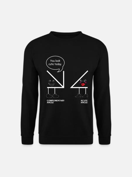Mathématiques cours de t-shirt école angle maths blague - Sweat-shirt Unisexe - noir