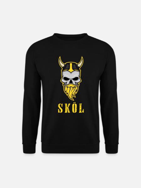 Wikinger Schädel Skol Helm - Unisex Pullover - Schwarz