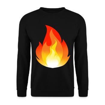 Fire Inferno Flame Cartoon Inferno Fire Fiery - Unisex Sweatshirt - black - Front - Alina (178cm) & Michal (187cm)