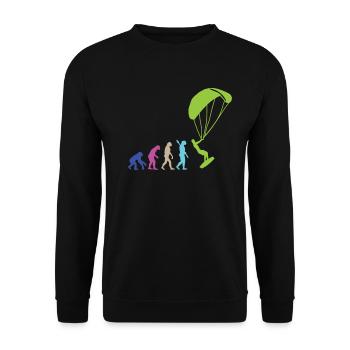 EVOLUTION KITE SURFER KITER DESIGN KITESURFING - Unisex Sweatshirt - black - Front - Alina (178cm) & Michal (187cm)