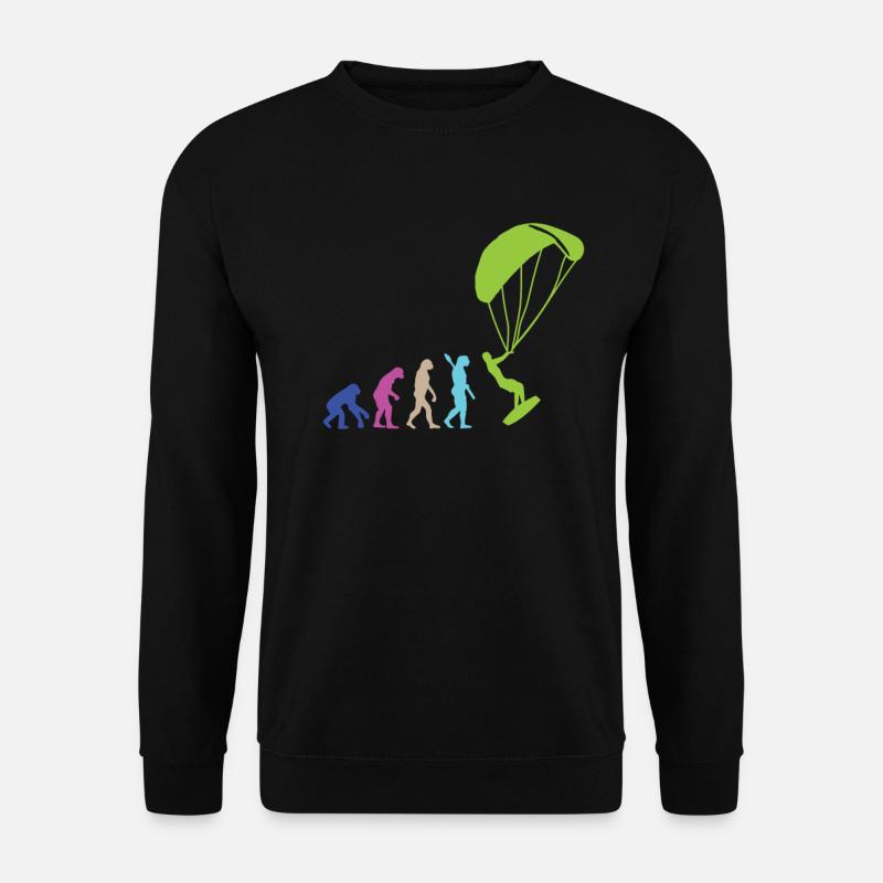 EVOLUTION KITE SURFER KITER DESIGN KITESURFING - Unisex Pullover - Schwarz