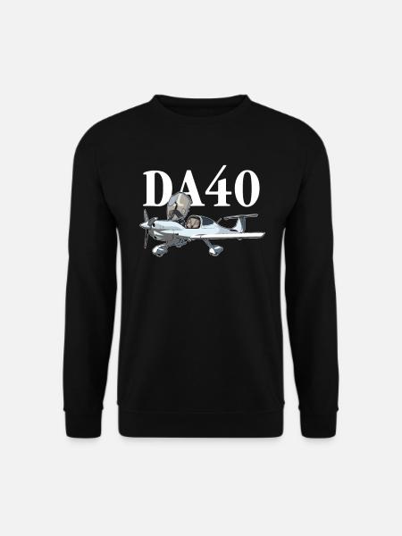 Airplane DA40 - Unisex Sweatshirt - black