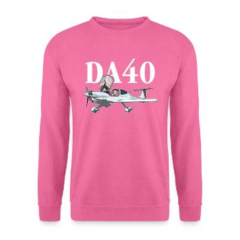 Flugzeug DA40 - Unisex Pullover - Pink - Vorne
