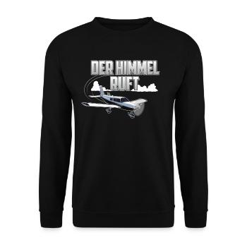 Der Himmel ruft - Unisex Pullover - Schwarz - Vorne - Alina (178cm) & Michal (187cm)