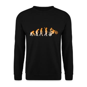 EVOLUTION MOTO BIKE BIKER MOTO CROSS ENDURO - Sweat-shirt Unisexe - noir - Devant - Alina (178cm) & Michal (187cm)