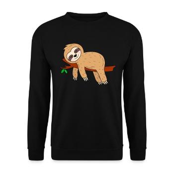 Faultier - Unisex Pullover - Schwarz - Vorne - Alina (178cm) & Michal (187cm)