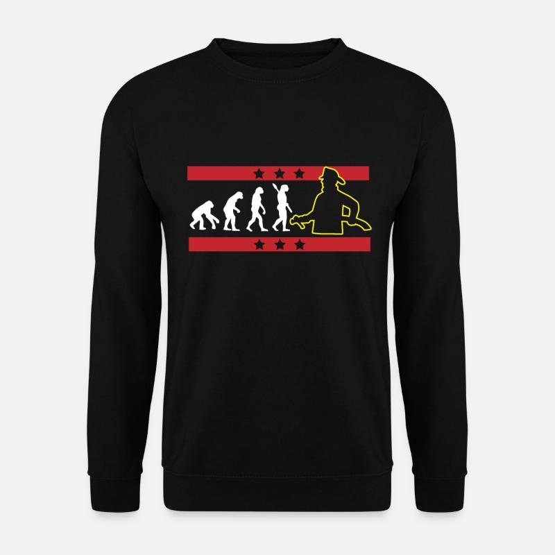 EVOLUTION FEUERWEHRMANN FEUERWEHR FIREFIGHTER - Unisex Pullover - Schwarz