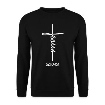 Dons chrétiens Christianisme Jésus Bible - Sweat-shirt Unisexe - noir - Devant - Alina (178cm) & Michal (187cm)