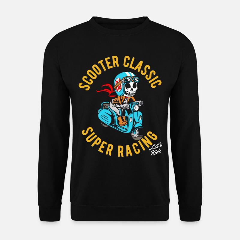 Scooters classic skeleton - Unisex Sweatshirt - black