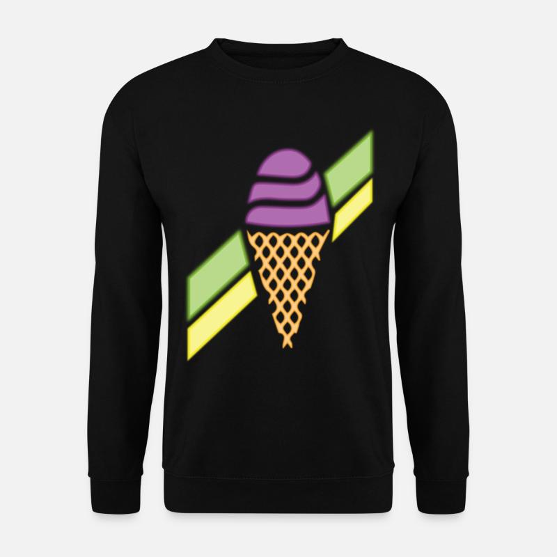 ICE CREAM NEON EIS BAR REKLAME RETRO VINTAGE - Unisex Pullover - Schwarz