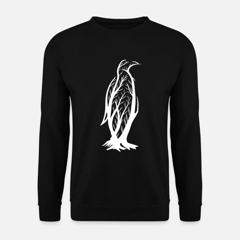 Penguin white - Unisex Sweatshirt - black
