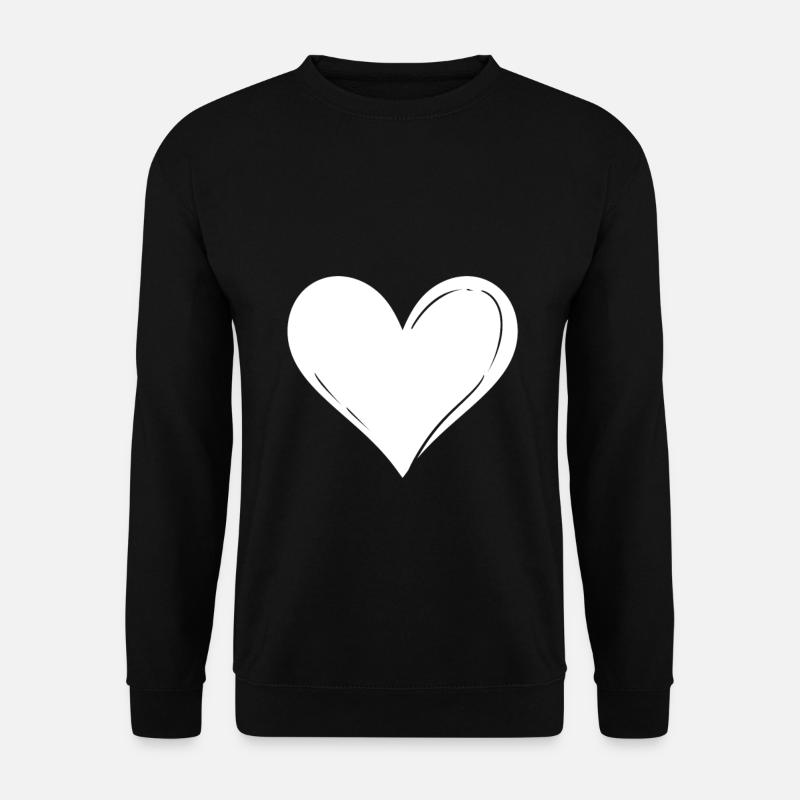 Herz - Unisex Pullover - Schwarz