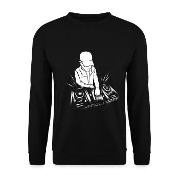 DJ - Sweat-shirt Unisexe - noir - Devant - Alina (178cm) & Michal (187cm)